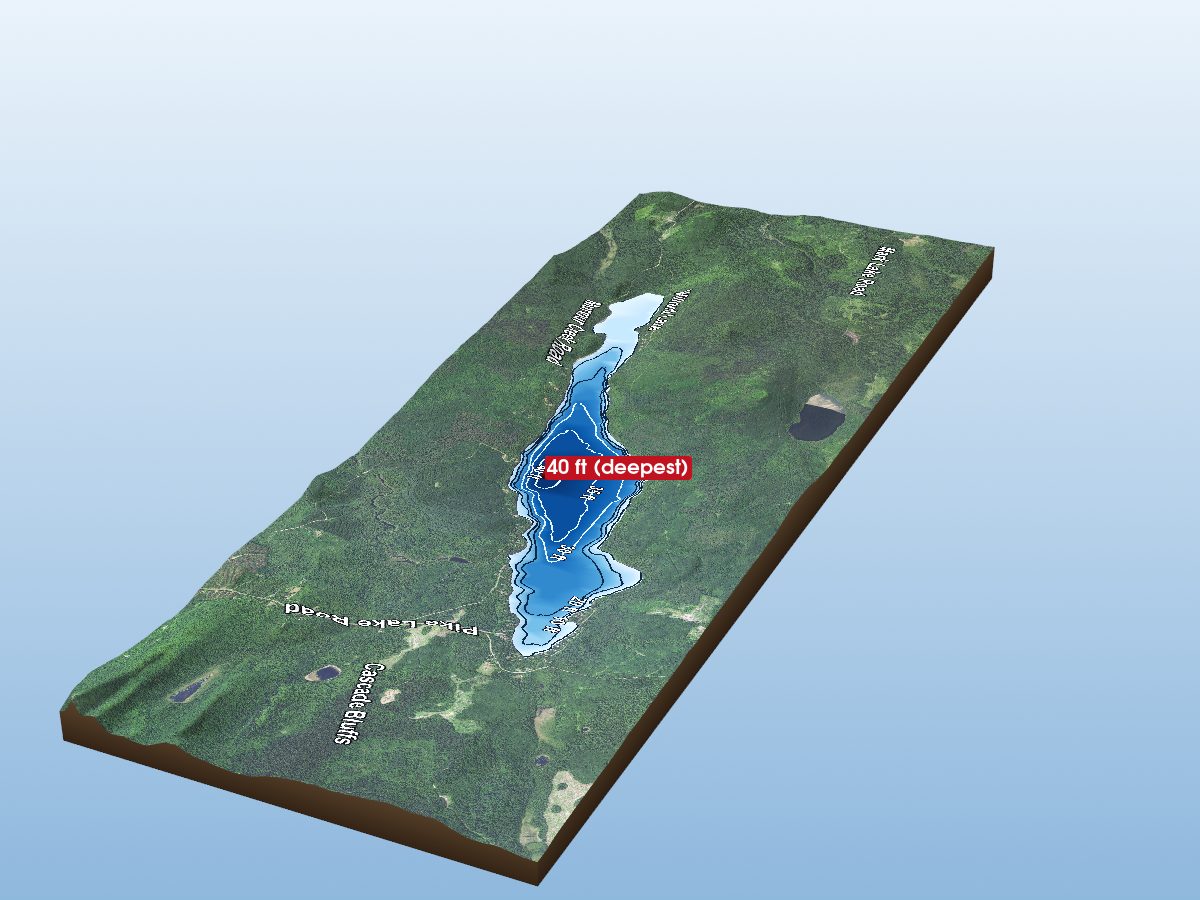 Depth map of Pike Lake
