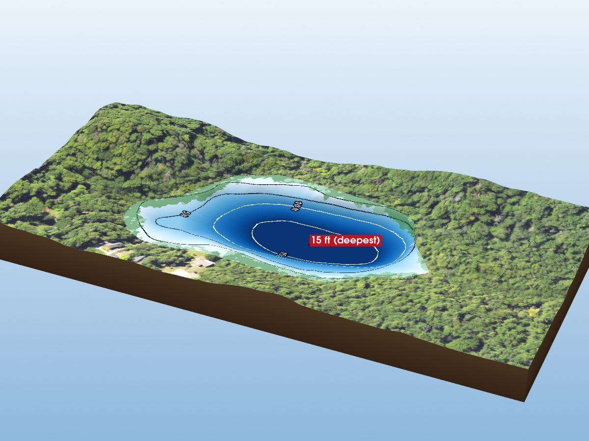 Depth map of Pike Lake