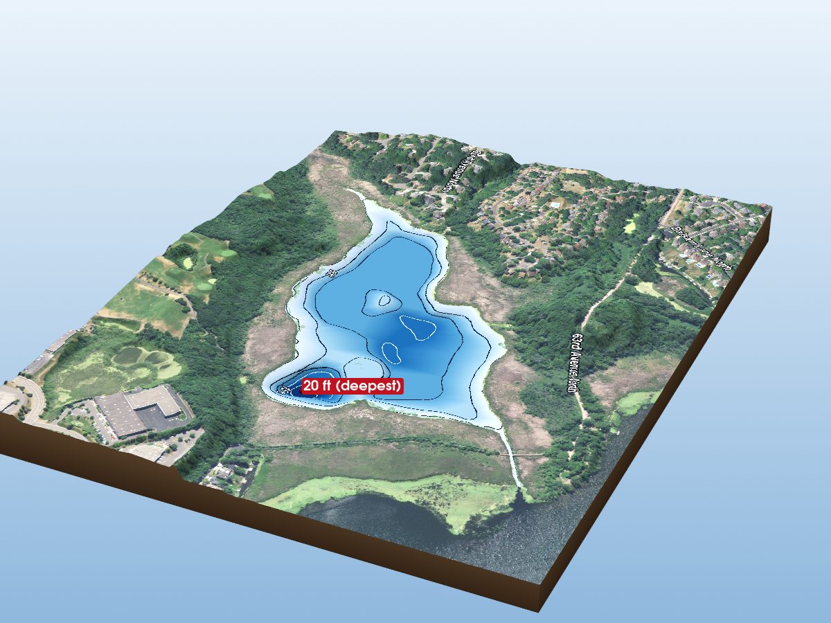 Depth map of Pike Lake