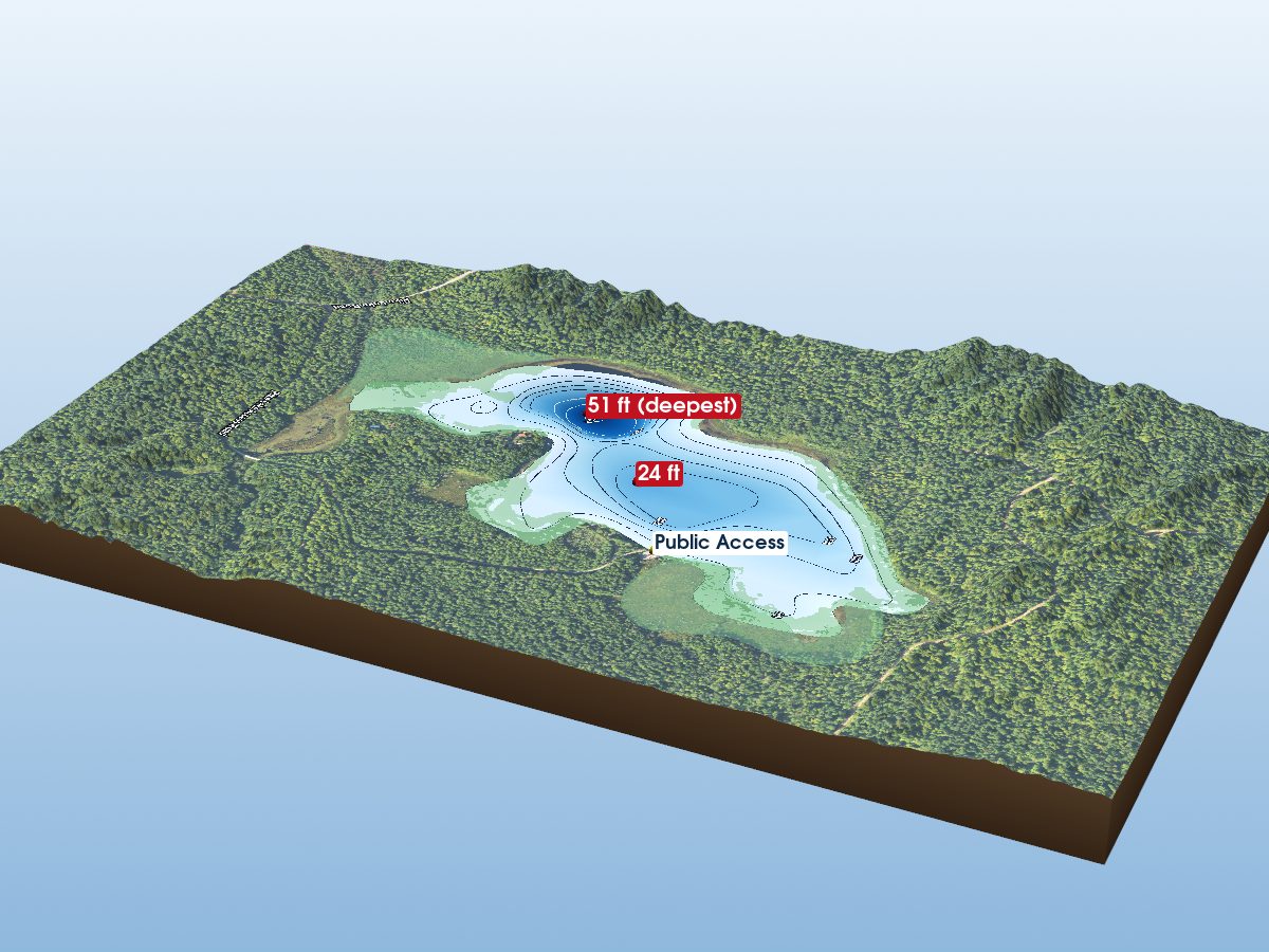 Depth map of Pike Lake
