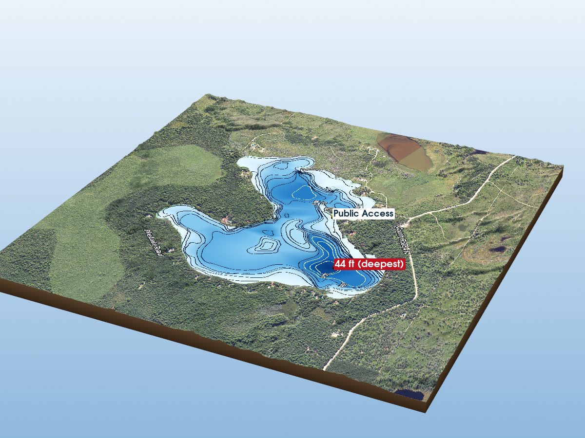 Depth map of Pike Lake