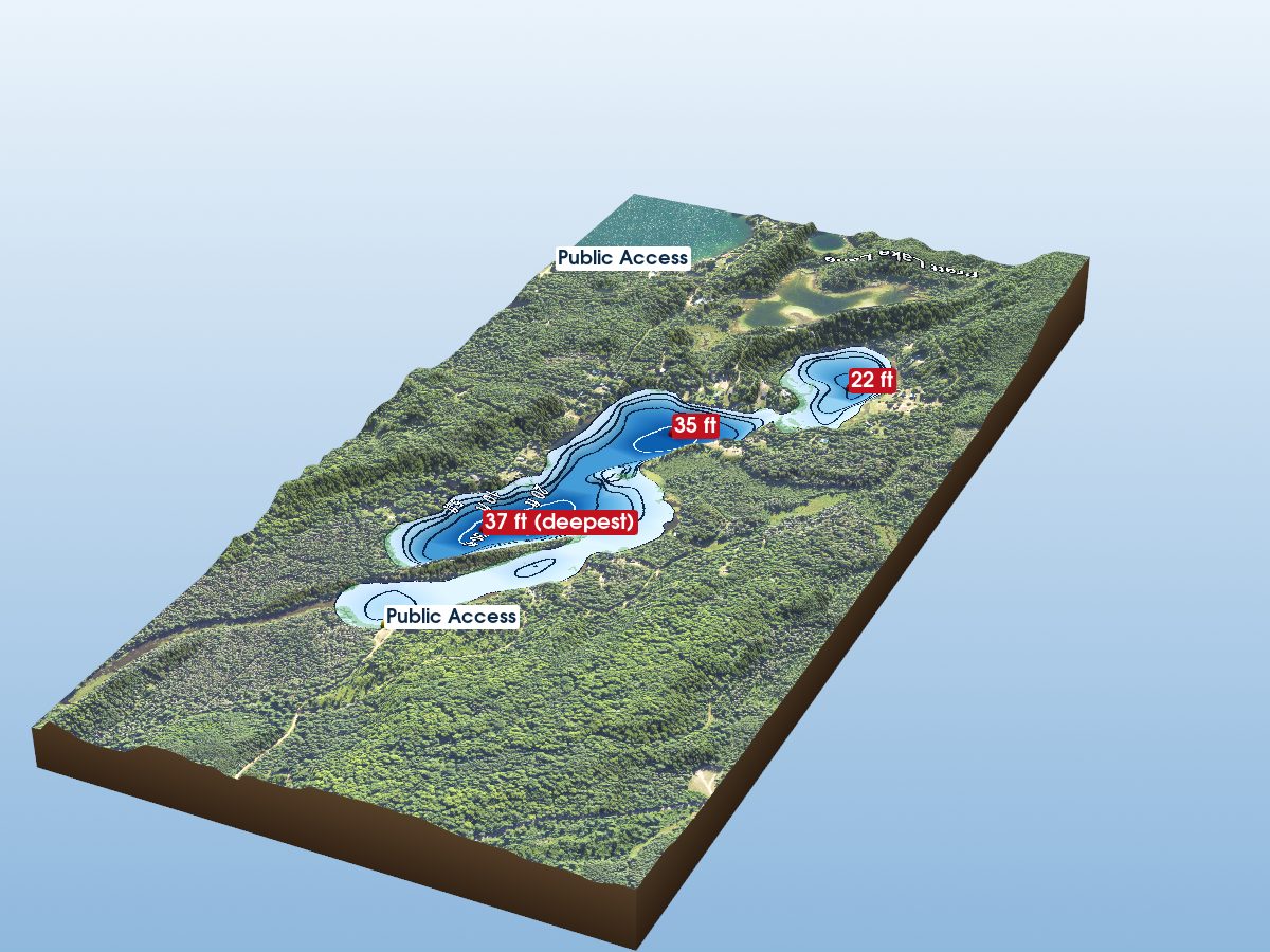 Depth map of Pike Lake