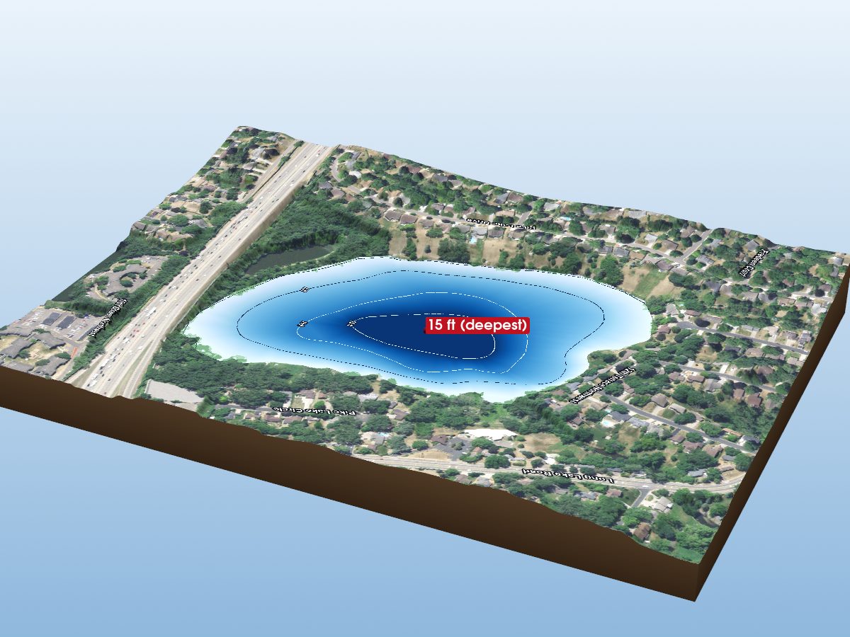 Depth map of Pike Lake