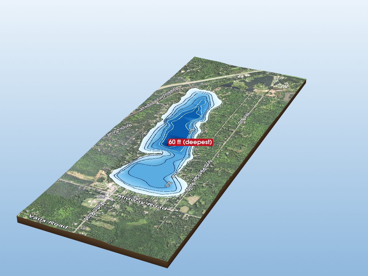 Depth map of Pike Lake