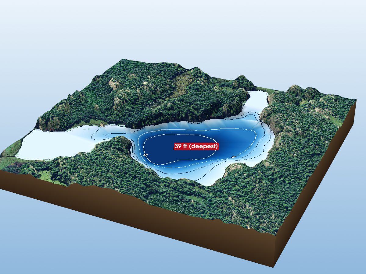 Depth map of Pike Lake