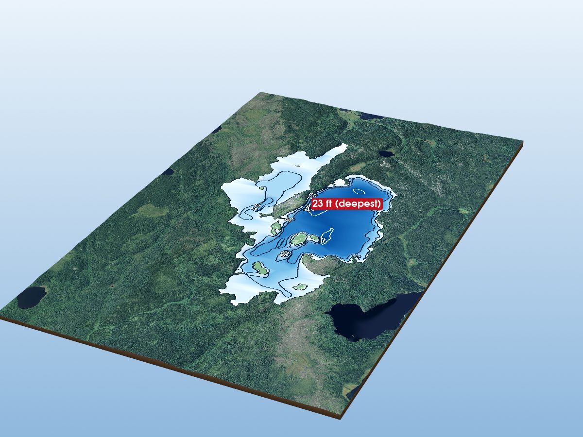 Depth map of Pilot Lake