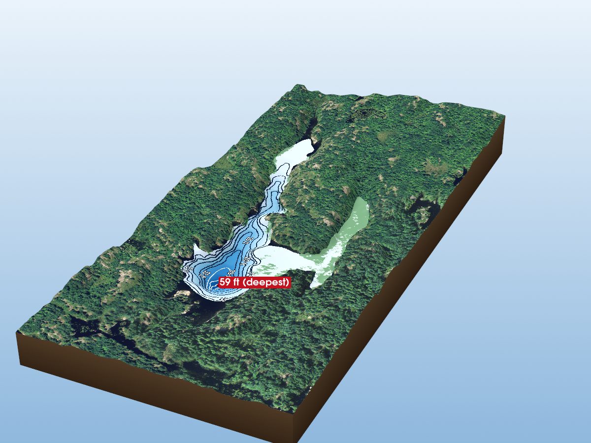 Depth map of Pilot Lake