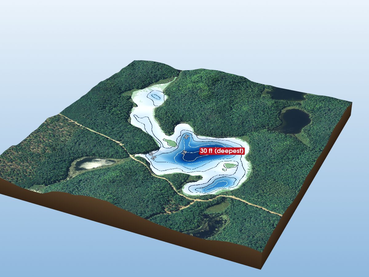 Depth map of Pine Island Lake