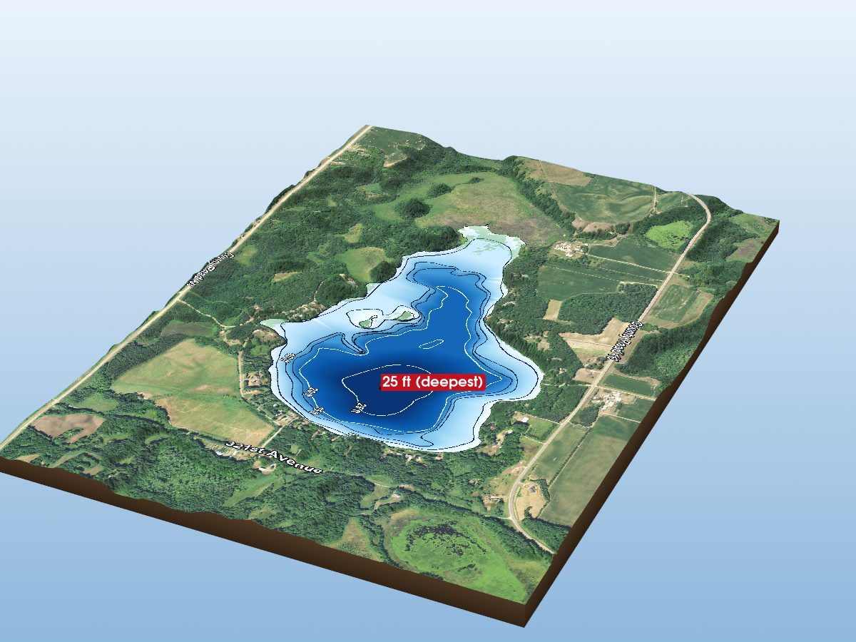 Depth map of Pine Island Lake