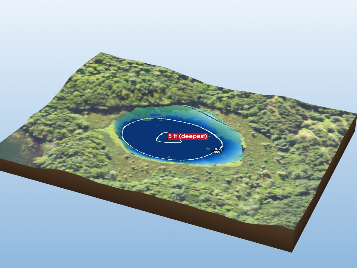 Depth map of Pine Lake