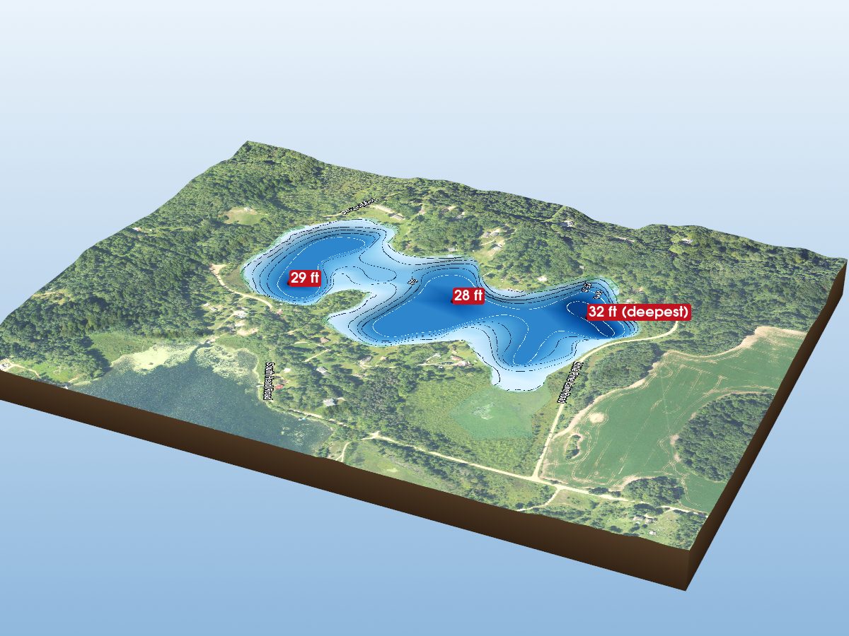 Depth map of Pine Lake
