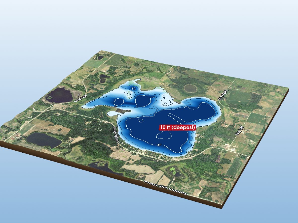 Depth map of Pine Lake