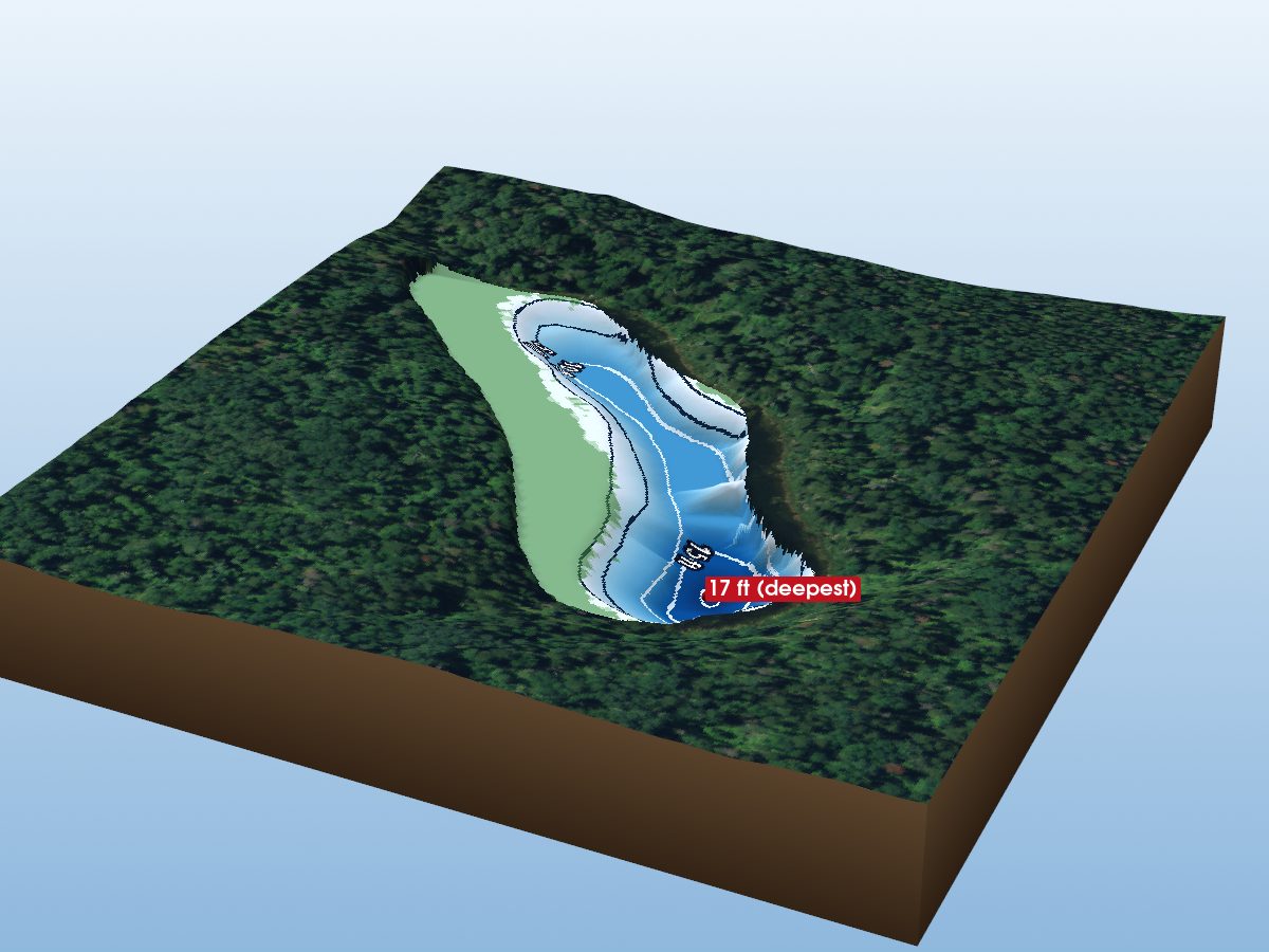Depth map of Pine Lake
