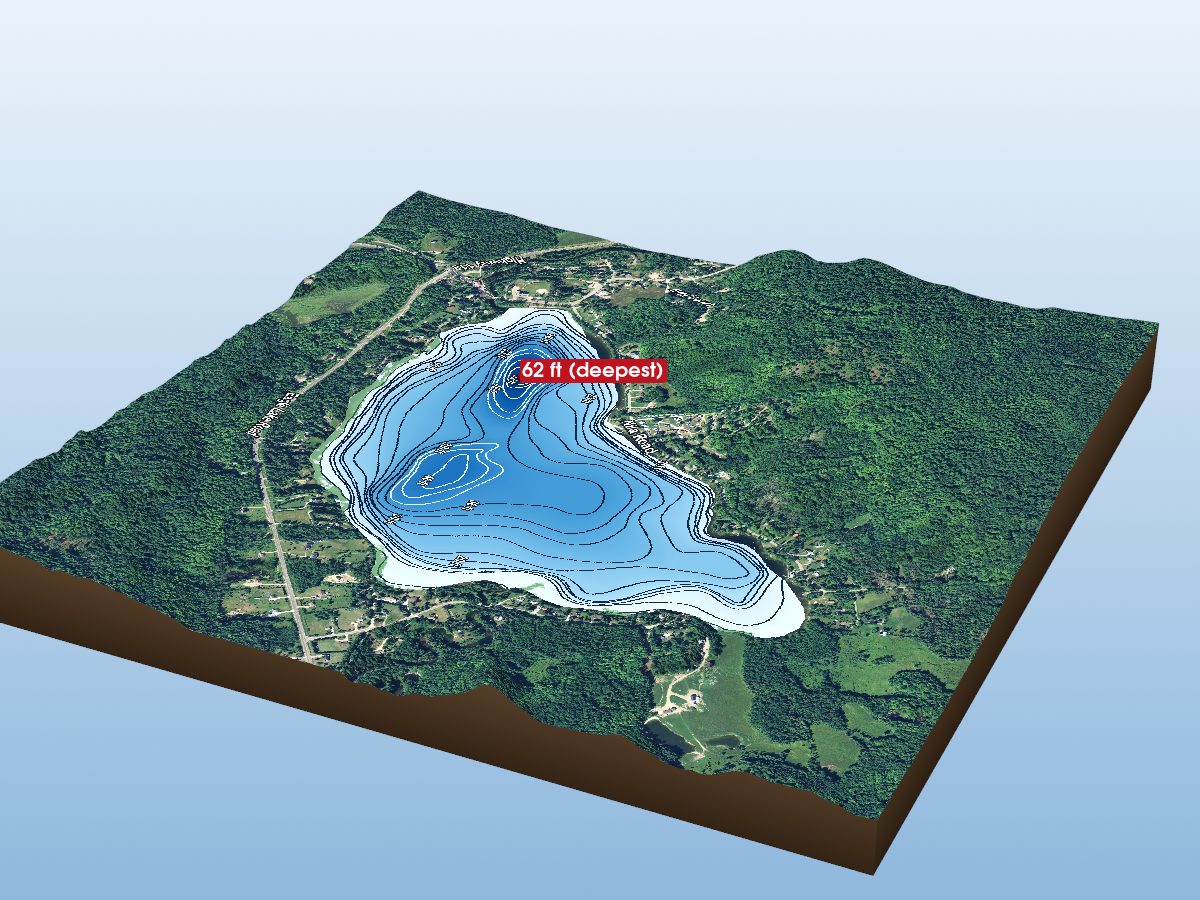 Depth map of Pine Lake