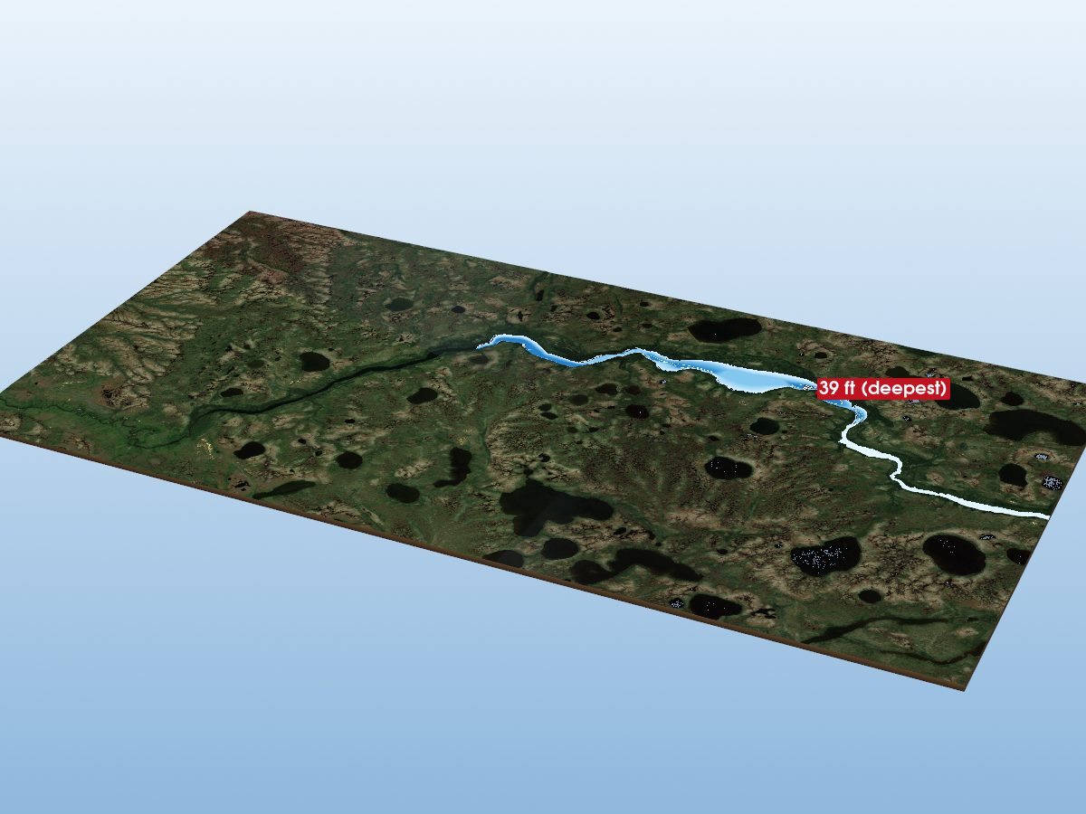 Depth map of Pine Lake