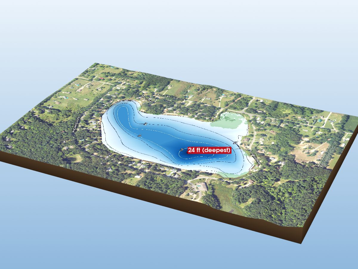 Depth map of Pine Lake