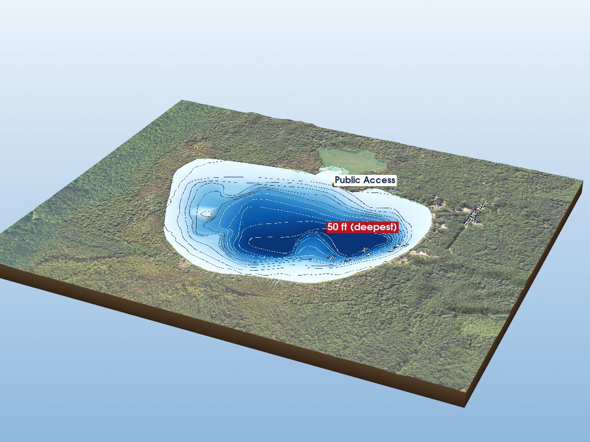 Depth map of Pine Lake