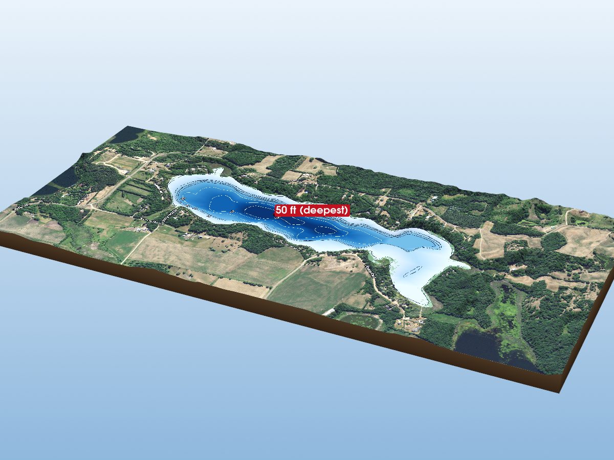 Depth map of Pine Lake