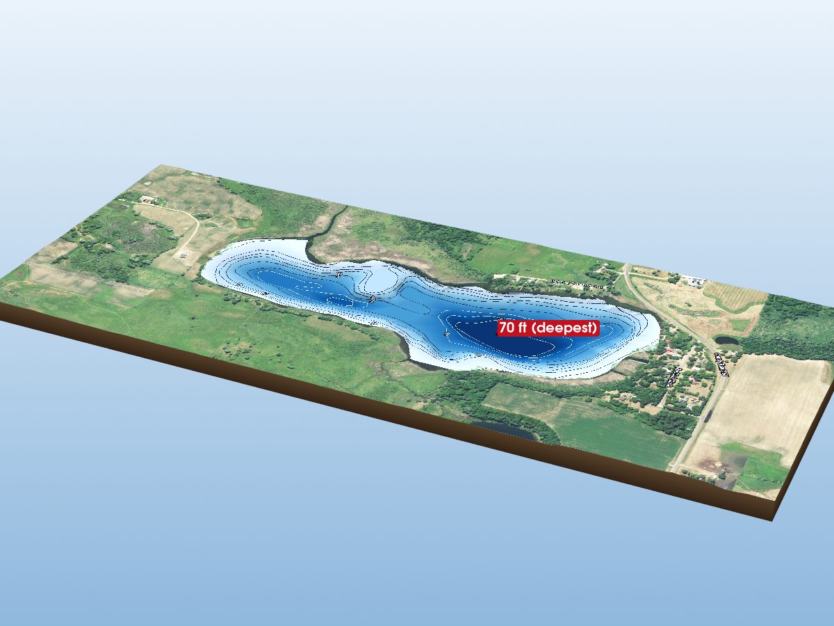 Depth map of Pine Lake
