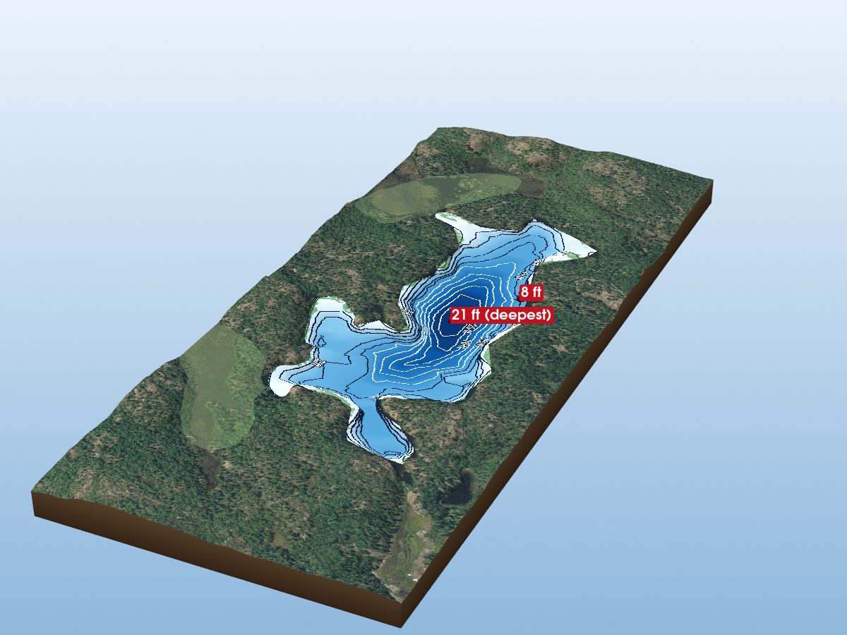 Depth map of Pine Lake