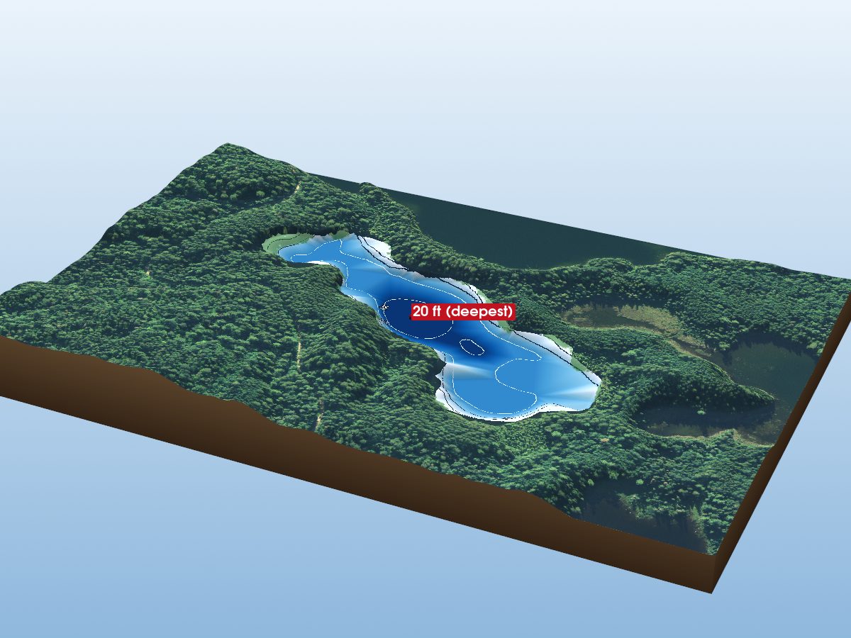 Depth map of Pinepark Lake