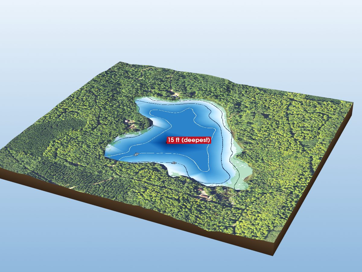 Depth map of Pinery Lakes