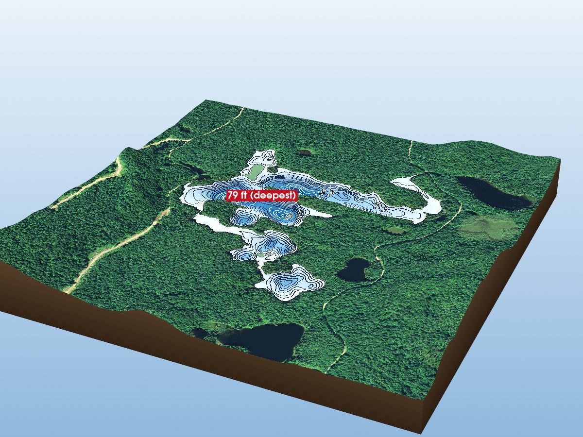 Depth map of Pipe Lake