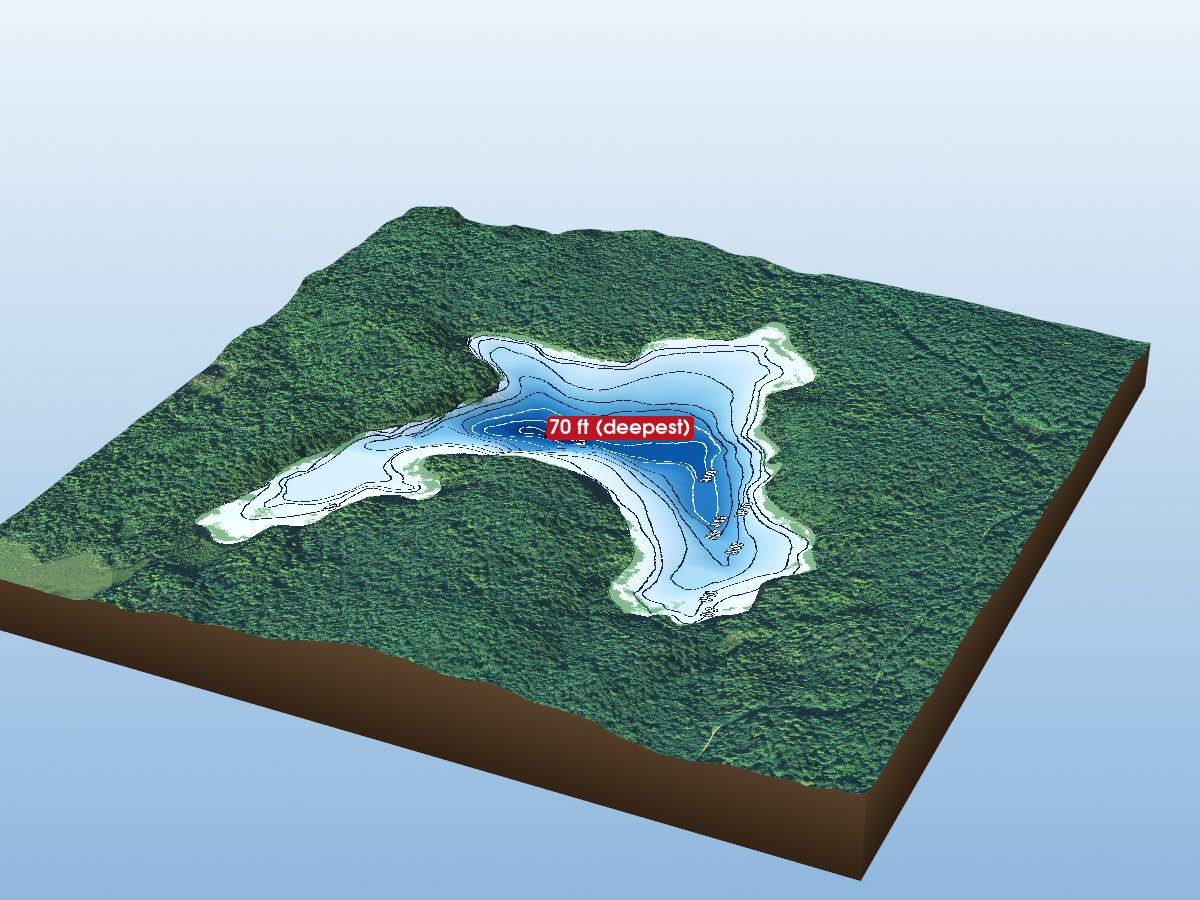 Depth map of Pipe Lake