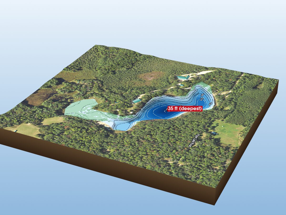 Depth map of Piper Lake