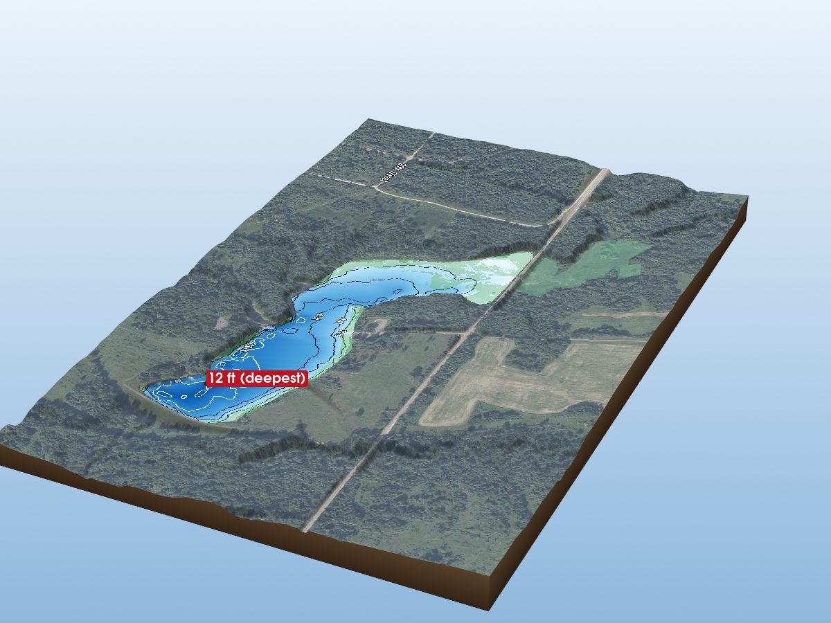 Depth map of Pisgah Lake
