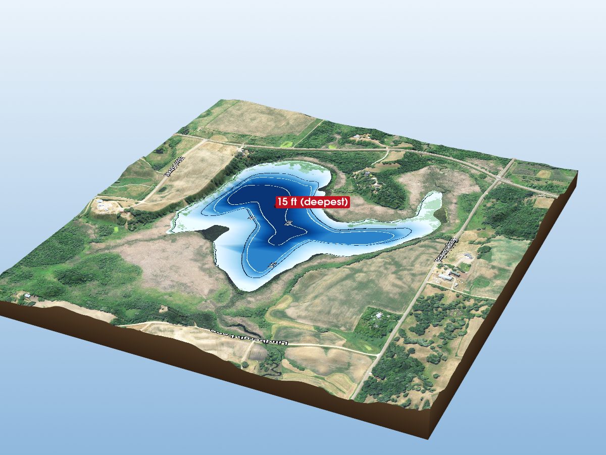 Depth map of Pitts Lake
