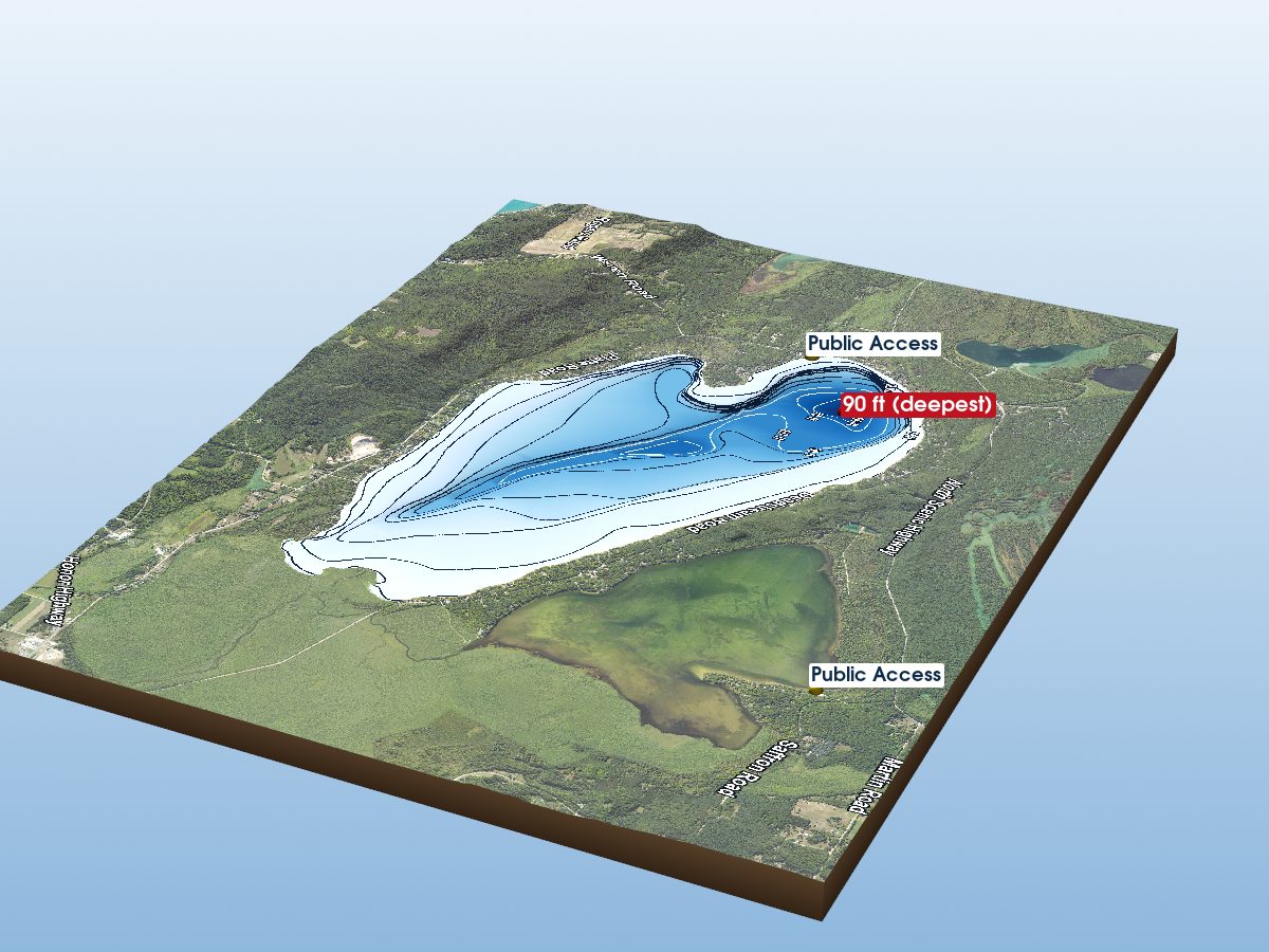 Depth map of Platte Lake