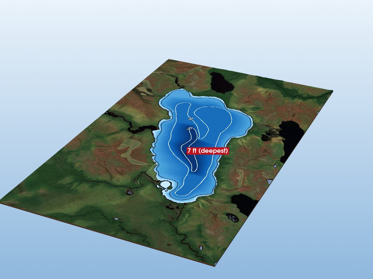 Depth map of Pledger Lake