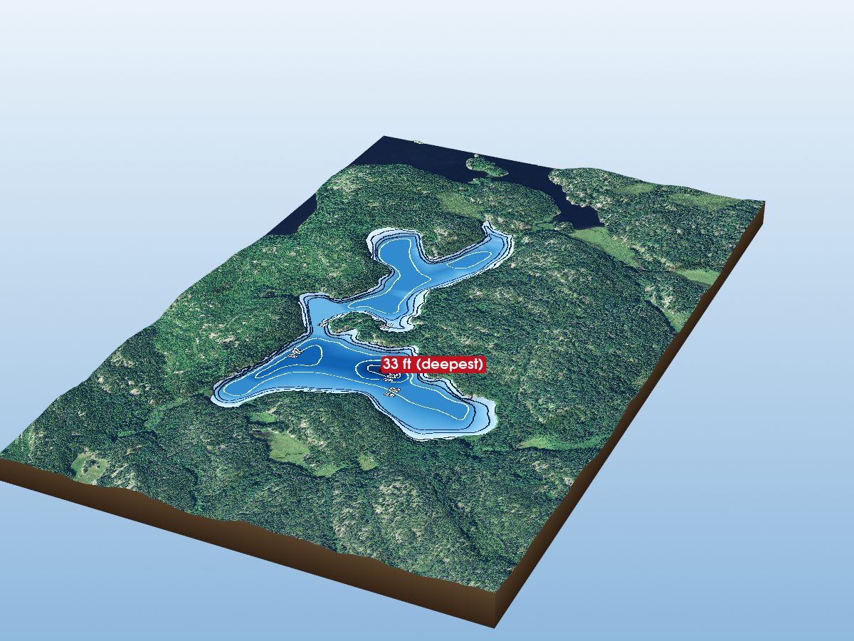Depth map of Plum Lake