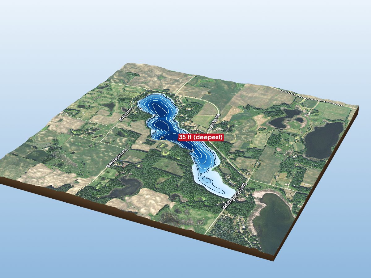 Depth map of Pocket Lake
