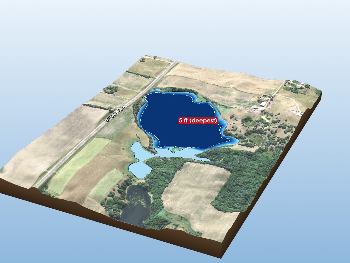 Depth map of Pohl Lake