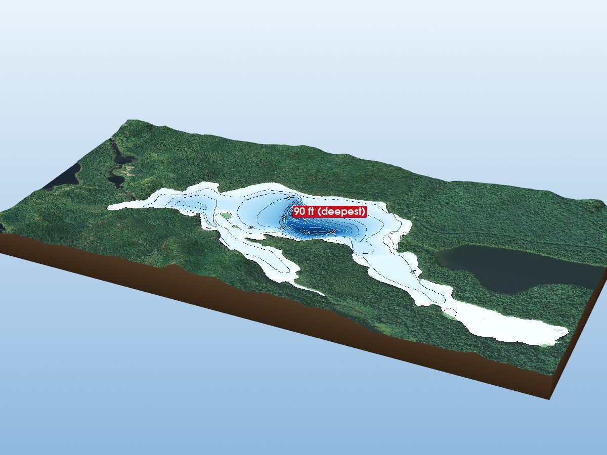 Depth map of Point Lake