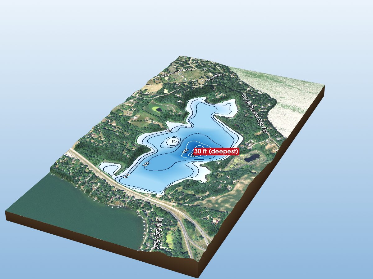Depth map of Point Lake