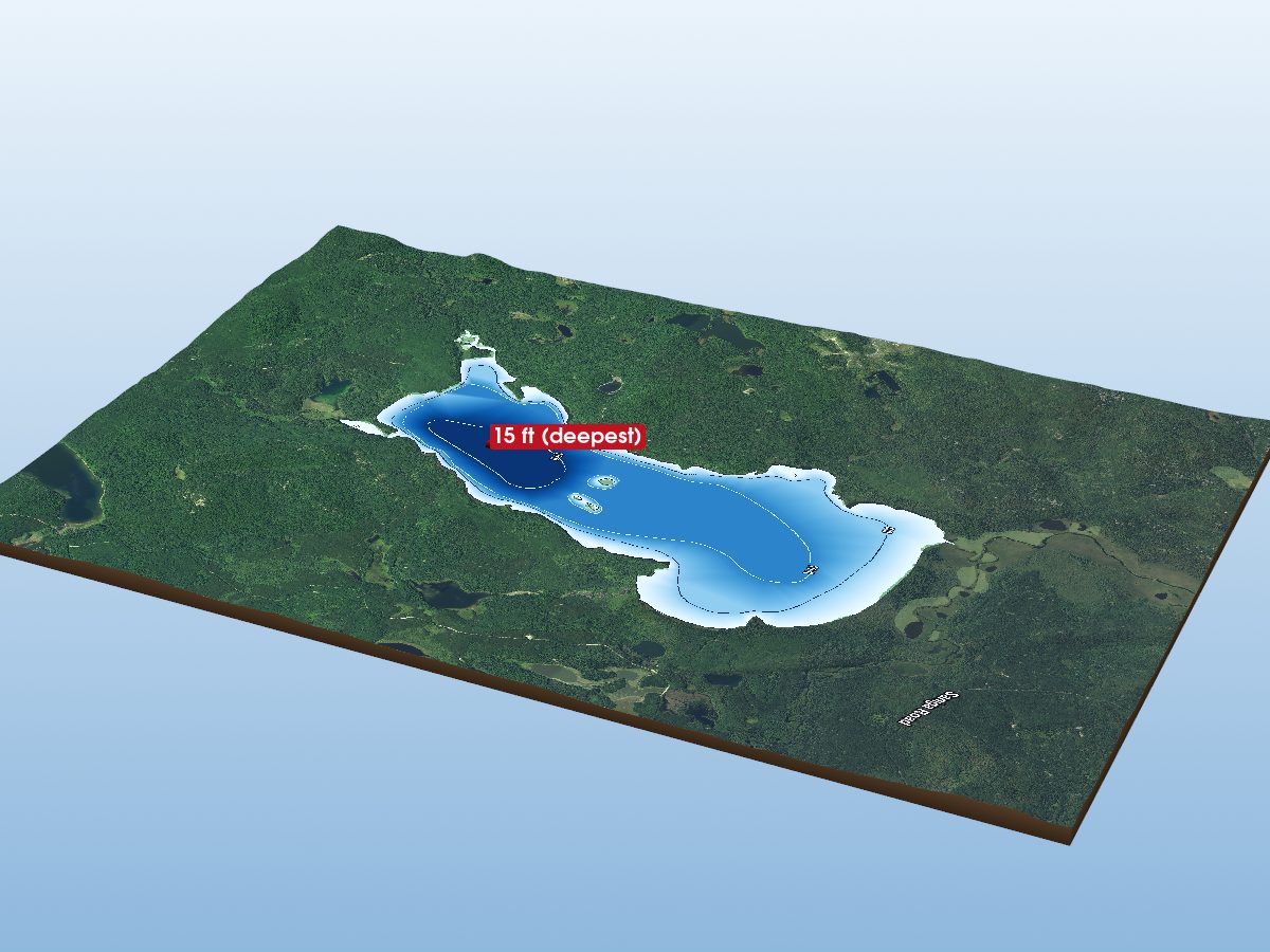 Depth map of Pokei Lake