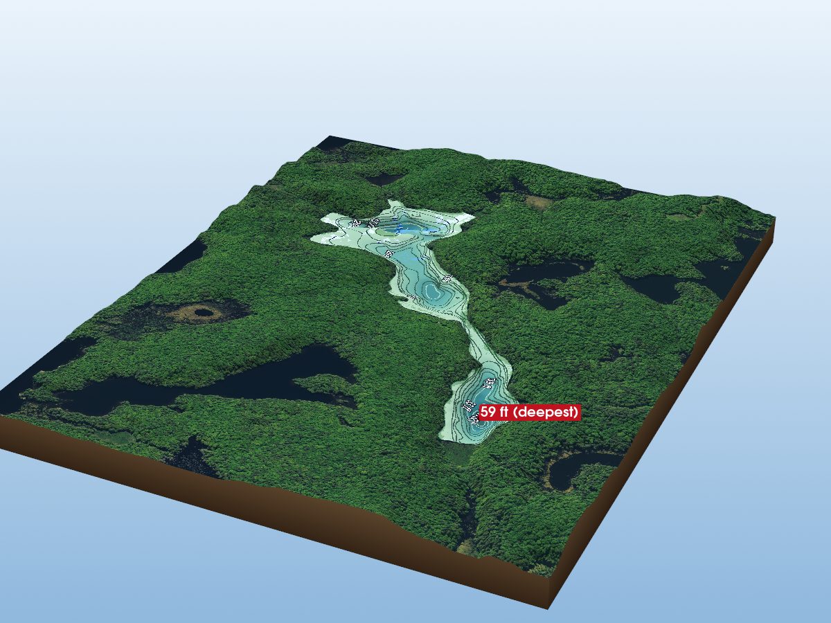 Depth map of Poker Lake
