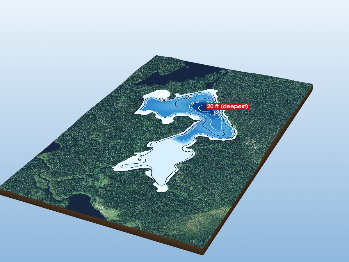Depth map of Pollock Lake