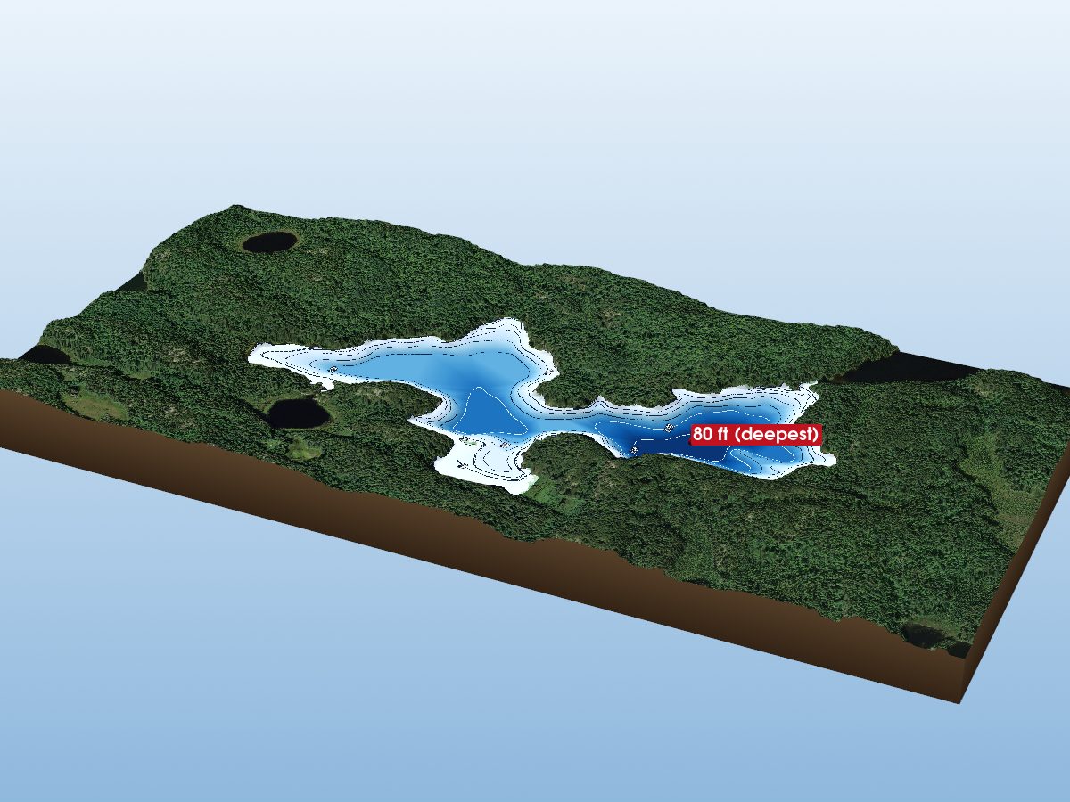 Depth map of Pond Lake