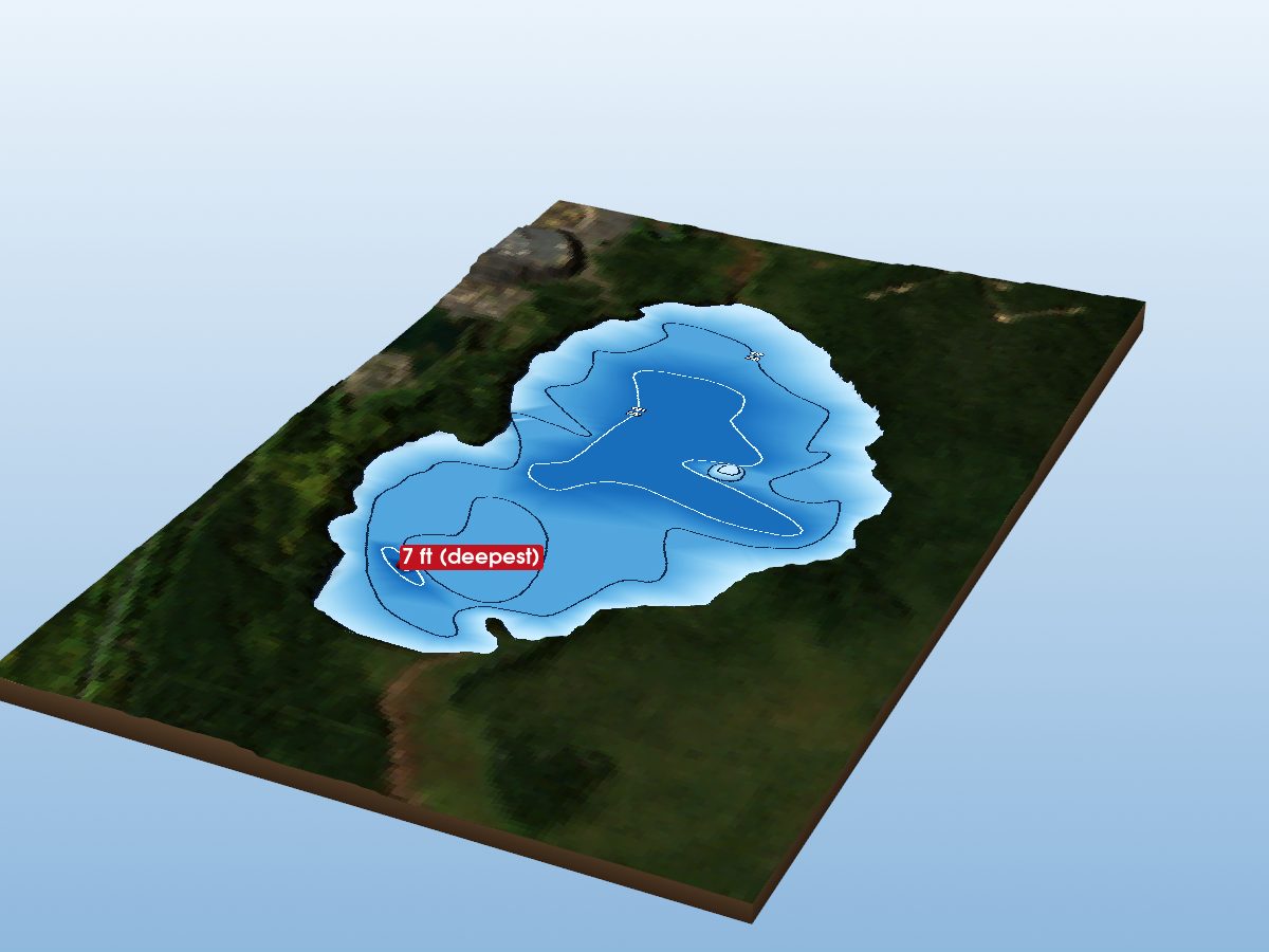 Depth map of Ponsford Lake