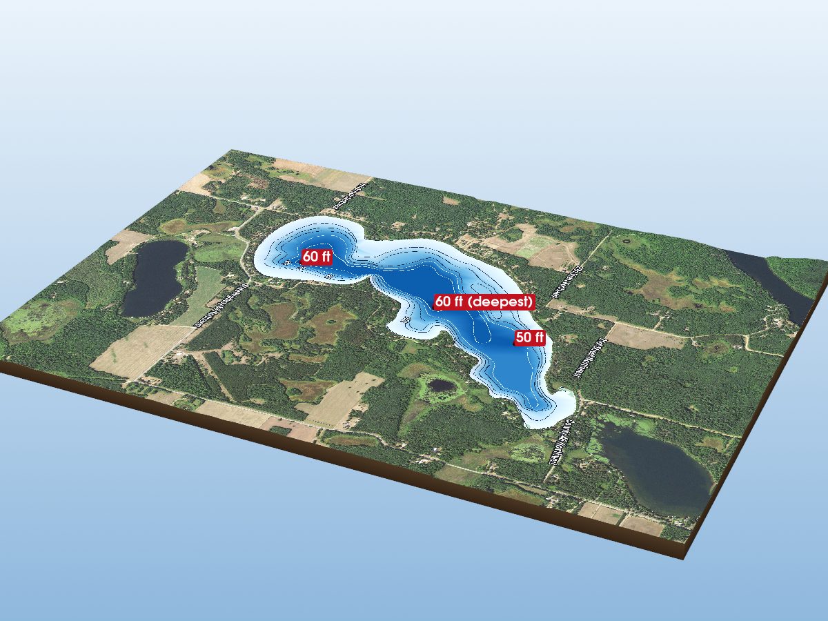 Depth map of Ponto Lake