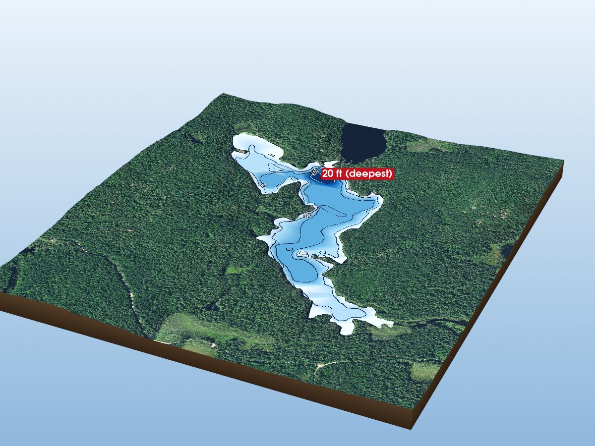 Depth map of Pooh Lake