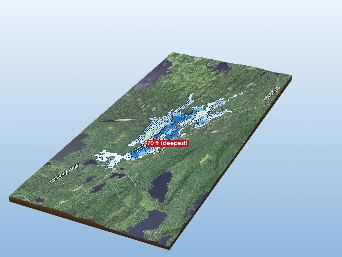 Depth map of Poplar Lake