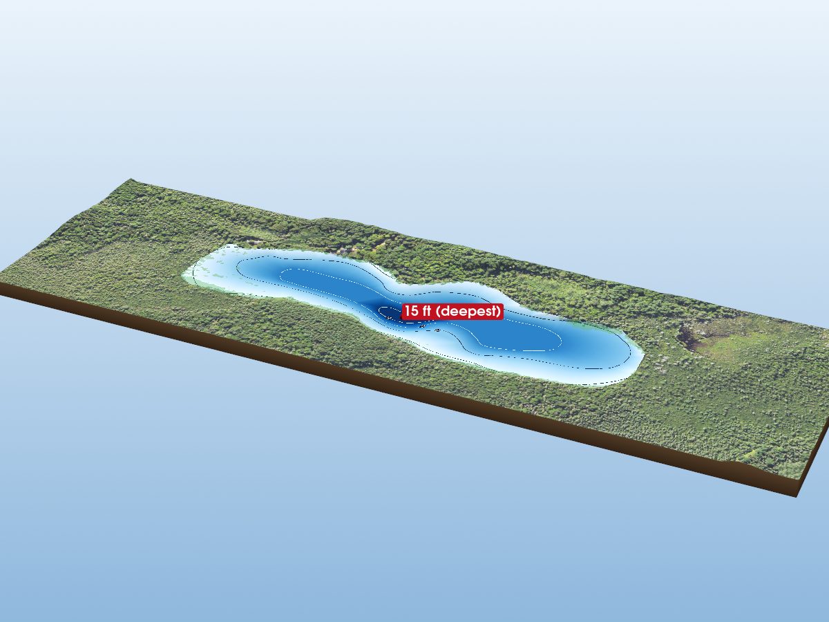 Depth map of Poplar Lake