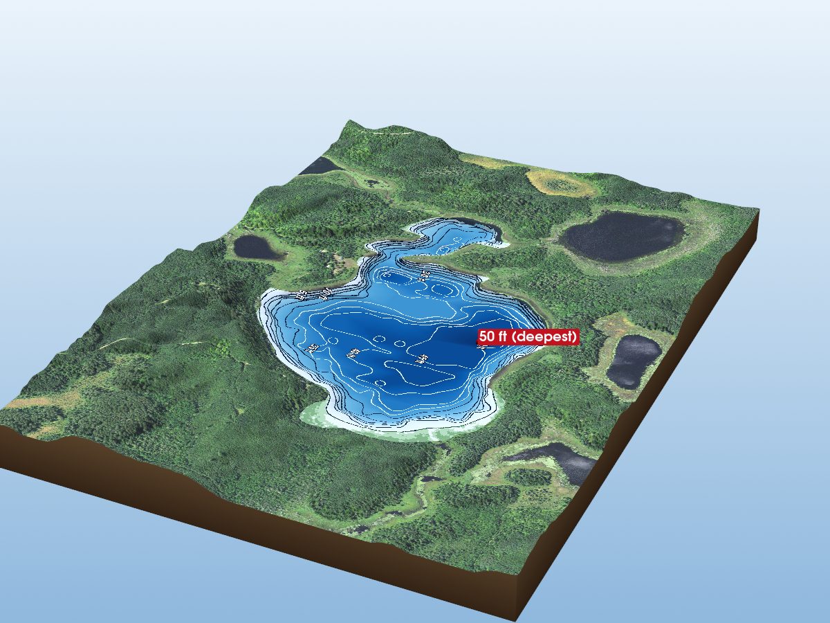 Depth map of Poplar Lake