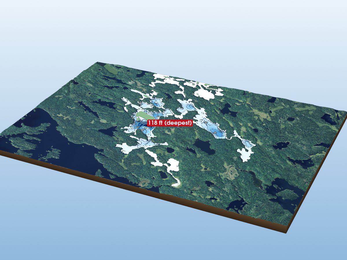Depth map of Populus Lake