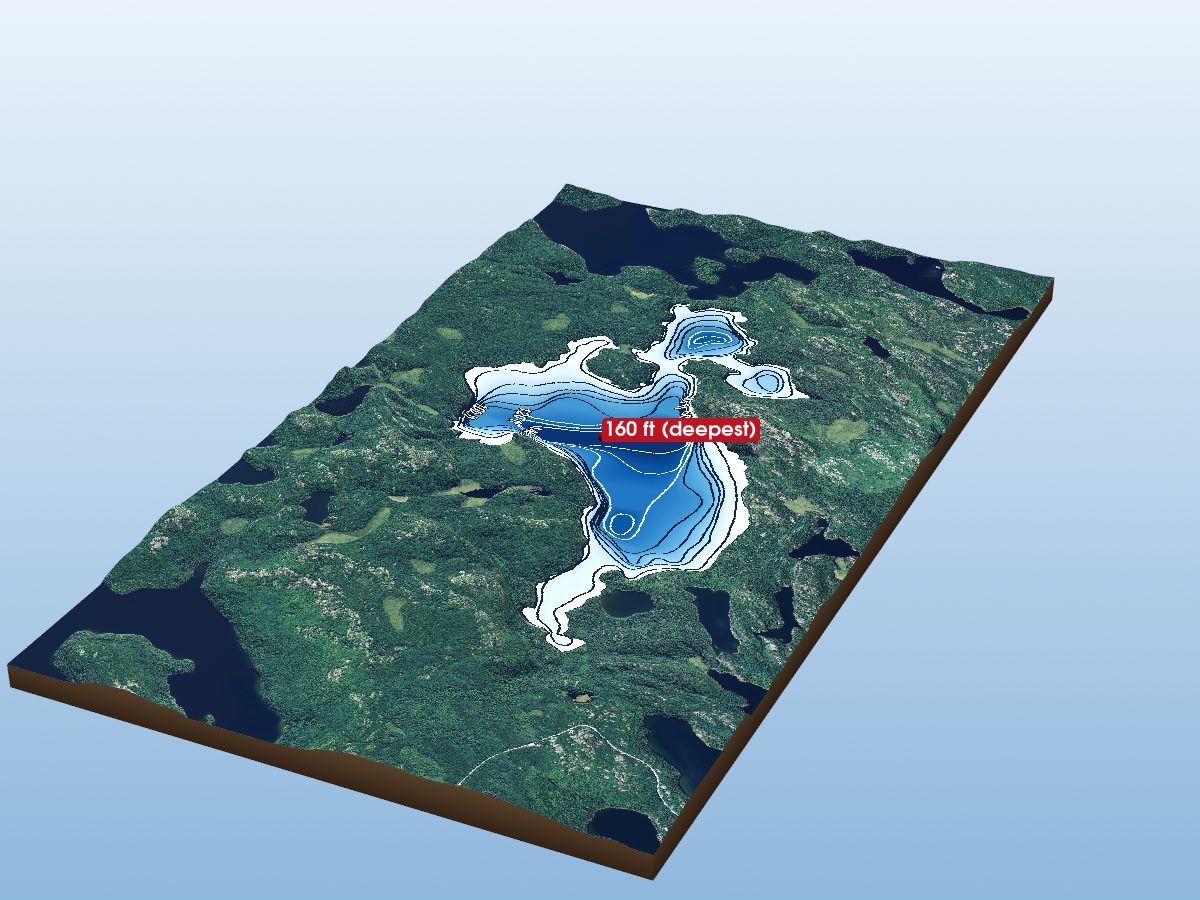 Depth map of Porcus Lake